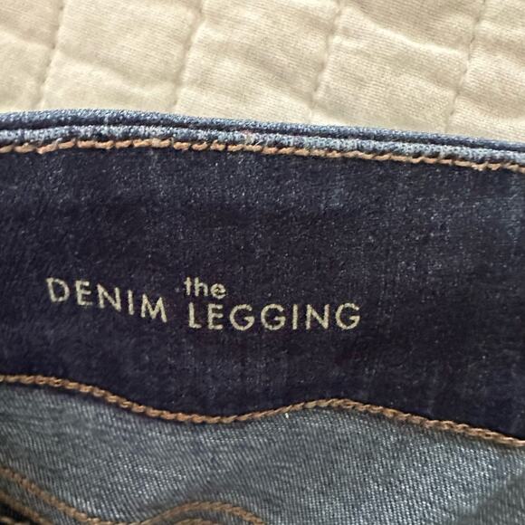 Liverpool Jeans Womens 4/27 Denim Legging Mid Rise Stretch Pull On Dark Wash - Picture 8 of 15